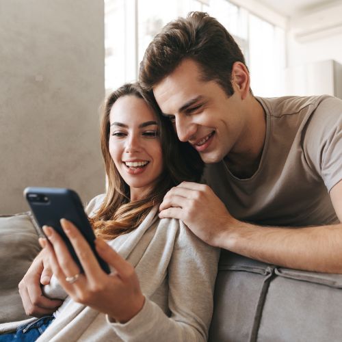 A homeowner welcoming a contractor into their home